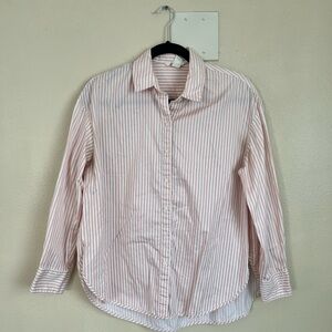 H&MPink Striped Button-Up Shirt